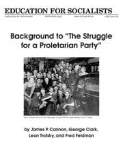 Tapa de Background to the Struggle for a Proletarian Party'