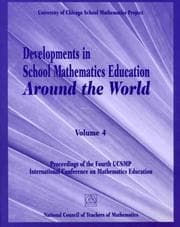 Tapa de Developments in School Mathematics Education Around the World