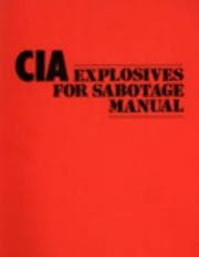 Tapa de CIA Explosives For Sabotage Manual