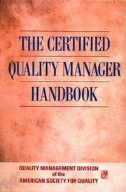 Tapa de The certified quality manager handbook