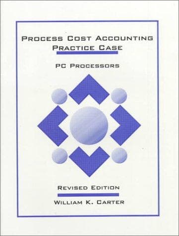 Tapa de Process Cost Accounting Practice Case