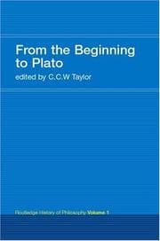 Tapa de From the Beginning to Plato
