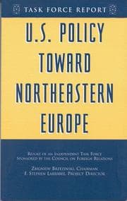 Tapa de U.S. Policy Toward Northeastern Europe