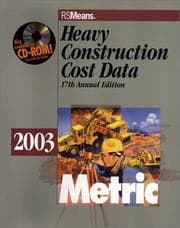 Tapa de Heavy Construction Cost Data, 2003