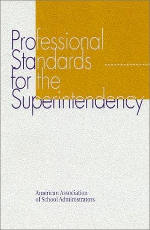 Tapa de Professional Standards for the Superintendency
