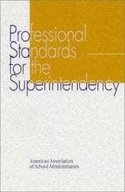 Tapa de Professional Standards for the Superintendency