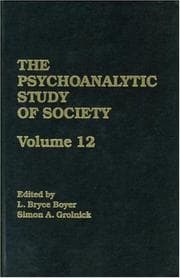 Tapa de Psychoanalytic Study of Society, V. 12 Vol. 12