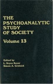 Tapa de Psychoanalytic Study of Society Vol. 13