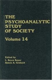 Tapa de Psychoanalytic Study of Society Vol. 14