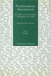 Tapa de Psychoanalysis International, V.1