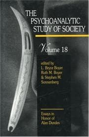 Tapa de Psychoanalytic Study of Society Vol. 18
