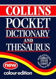 Tapa de Collins pocket dictionary and thesaurus