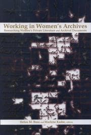 Tapa de Working in women's archives
