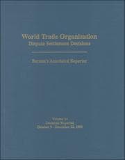 Tapa de World Trade Organization Dispute Settlement Decisions