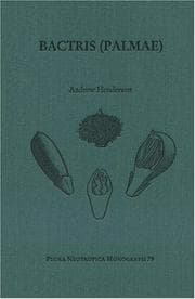 Tapa de Bactris (Palmae) (Flora Neotropica Monograph No. 79)