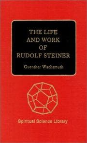 Tapa de The Life and Work of Rudolf Steiner