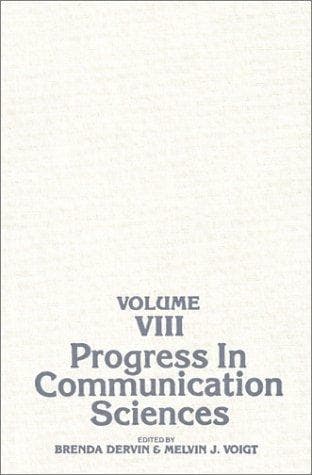 Tapa de Progress in Communication Sciences, Volume 8