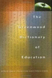Tapa de The Greenwood dictionary of education