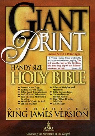 Tapa de Giant Print Handy-Size Reference Bible