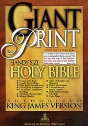 Tapa de Giant Print Handy-Size Reference Bible