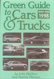 Tapa de Green Guide to Cars and Trucks Model Year 1998