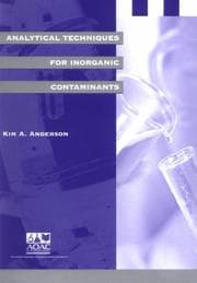 Tapa de Analytical Techniques For Inorganic Contaminants