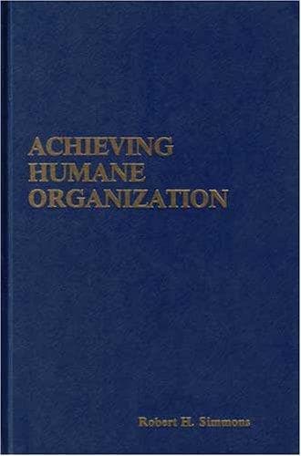 Tapa de Achieving Humane Organization