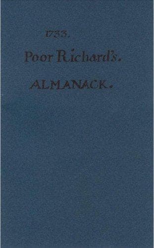 Tapa de Poor Richard, 1733