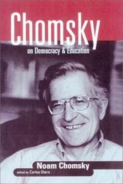 Tapa de Chomsky on Democracy and Education (Social Theory, Education, and Cultural Change)