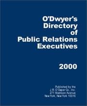 Tapa de 2000 O'Dwyer's Directory of Public Relations Executives (O'dwyer's Directory of Public Relations Executives)