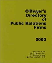 Tapa de 2000 O'Dwyer's Director of Public Relations Firms (O'dwyer's Directory of Public Relations Firms)