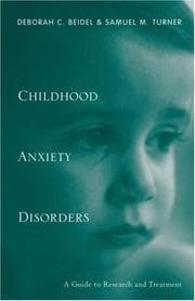 Tapa de Childhood Anxiety Disorders