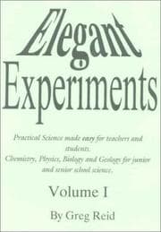 Tapa de Elegant Experiments, Volume 1