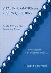 Tapa de Vital Information and Review Questions for the NCE and State Counseling Exams