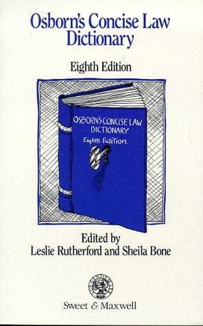 Tapa de Osborn's Concise Law Dictionary