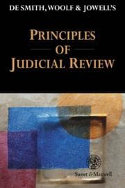 Tapa de De Smith, Woolf, and Jowell's Principles of Judicial Review