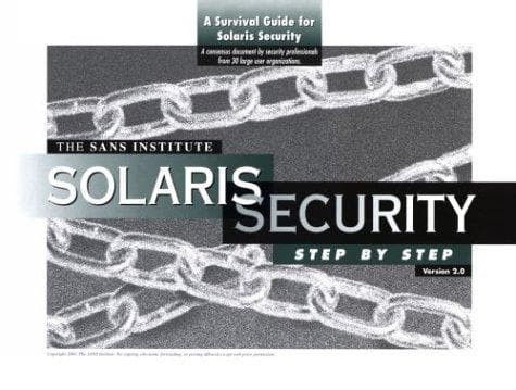Tapa de Solaris Security Step by Step