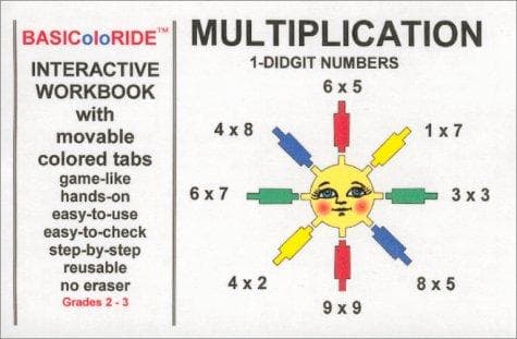 Tapa de BASIColoRIDE workbook, Multiplication, 1-digit numbers