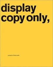 Tapa de Display Copy Only, Print, Film, New Media