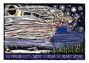 Tapa de Skating Angel Notecards (Woodcut Christmas Cards)