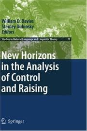 Tapa de New Horizons in the Analysis of Control and Raising
