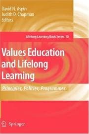 Tapa de Values education and lifelong learning