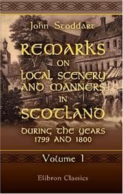 Tapa de Remarks on Local Scenery and Manners in Scotland during the Years 1799 and 1800