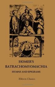 Tapa de Homer's Batrachomyomachia, Hymns and Epigrams