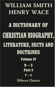 Tapa de A Dictionary of Christian Biography, Literature, Sects and Doctrines