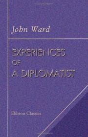 Tapa de Experiences of a Diplomatist