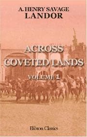 Tapa de Across Coveted Lands; or, A Journey from Flushing (Holland) to Calcutta, Overland