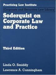 Tapa de Soderquist on corporate law and practice / Linda O. Smiddy, Lawrence A. Cunningham