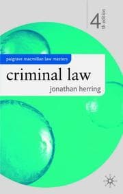 Tapa de Criminal Law (Palgrave Law Masters)