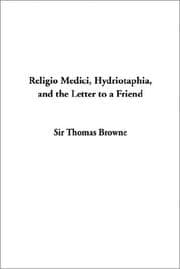 Tapa de Religio Medici, Hydriotaphia, and the Letter to a Friend